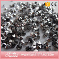 SS8 black diamond epoxy rhinetone chaton decoration for stone sheet
